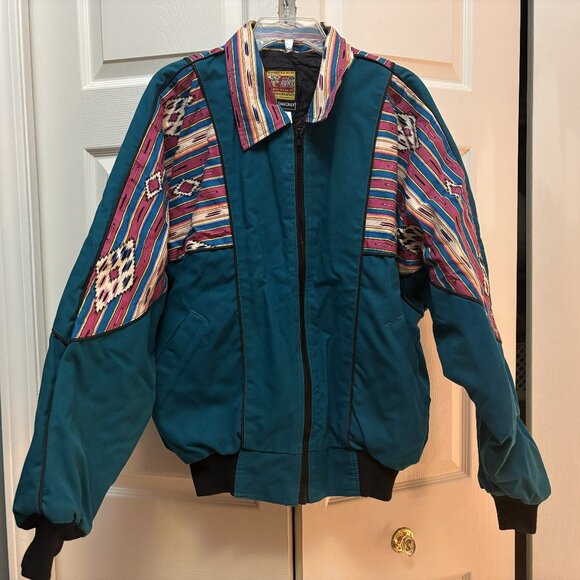Bee Wild Jackets & Blazers - Teal Aztec-Print Ski Jacket - Unbranded